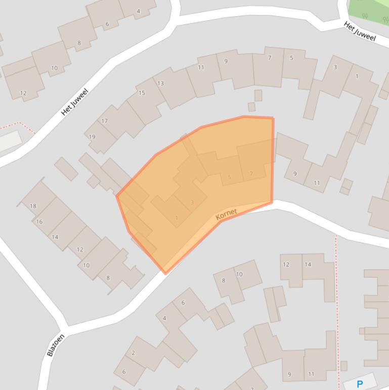 Kaart van postcodegebied 5081PL.