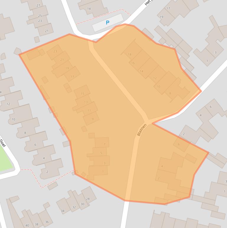 Kaart van postcodegebied 5081PT.