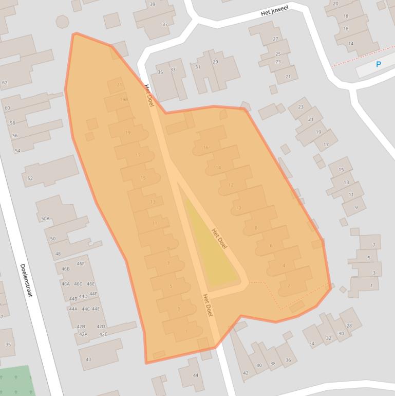 Kaart van postcodegebied 5081PW.