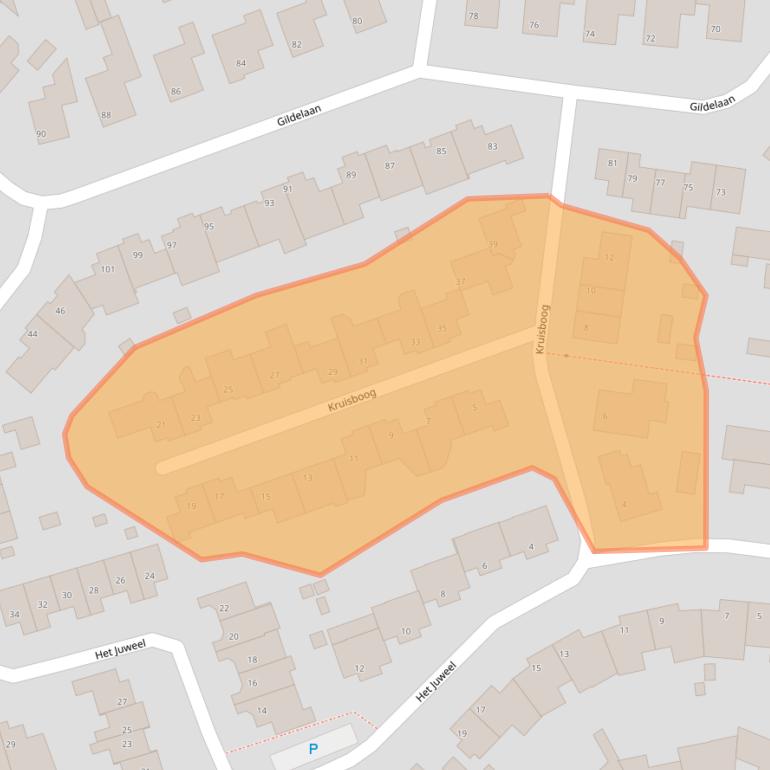 Kaart van postcodegebied 5081PX.