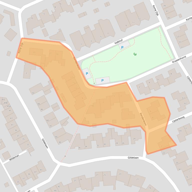 Kaart van postcodegebied 5081RL.
