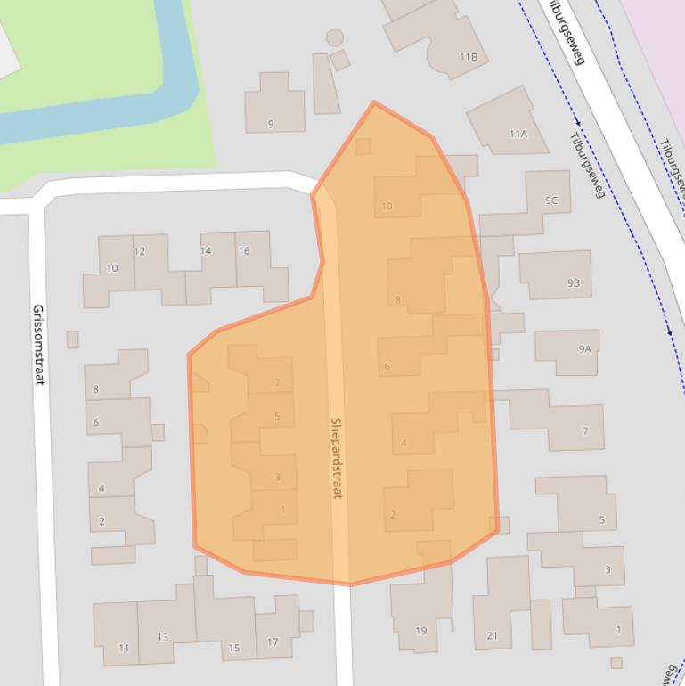 Kaart van postcodegebied 5081TM.