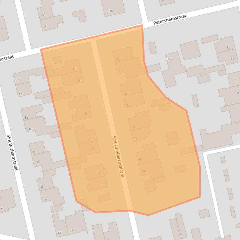 Kaart van postcodegebied 5081VC.