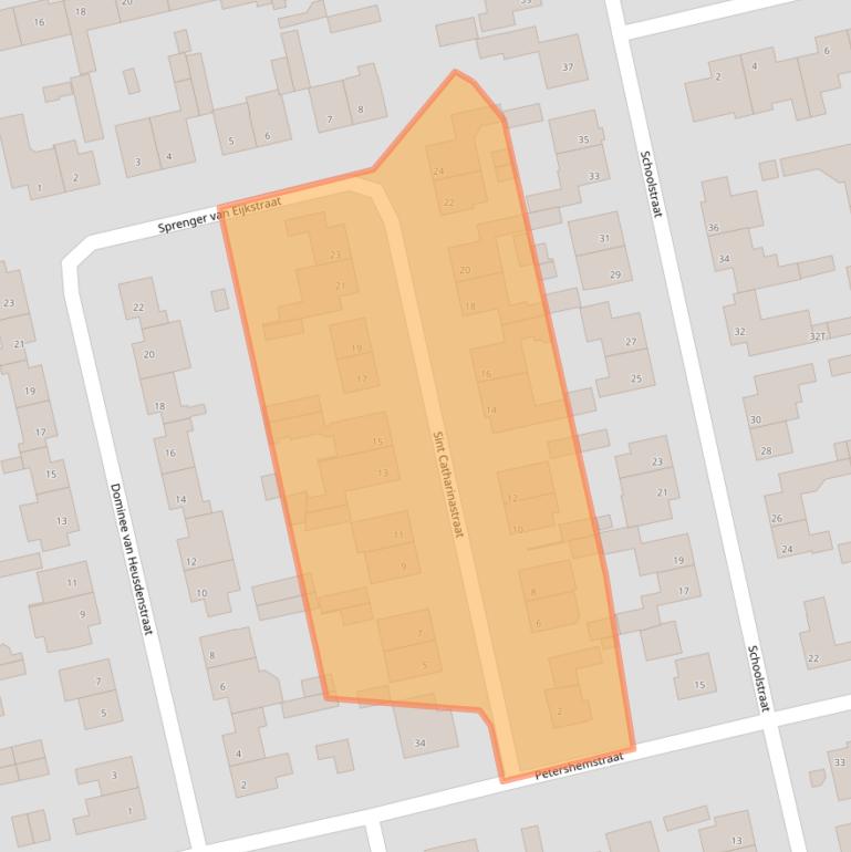 Kaart van postcodegebied 5081VJ.