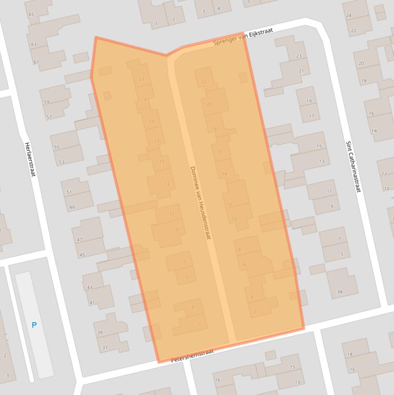 Kaart van postcodegebied 5081VK.