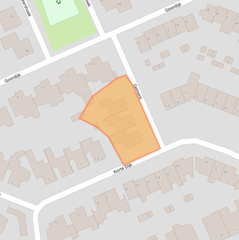 Kaart van postcodegebied 5081WB.