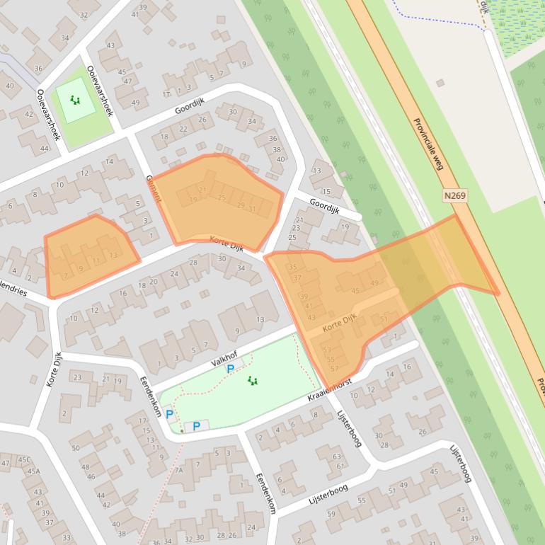 Kaart van postcodegebied 5081WG.
