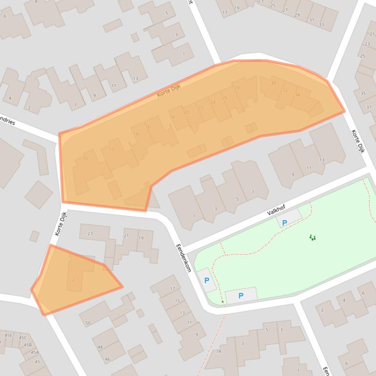 Kaart van postcodegebied 5081WH.