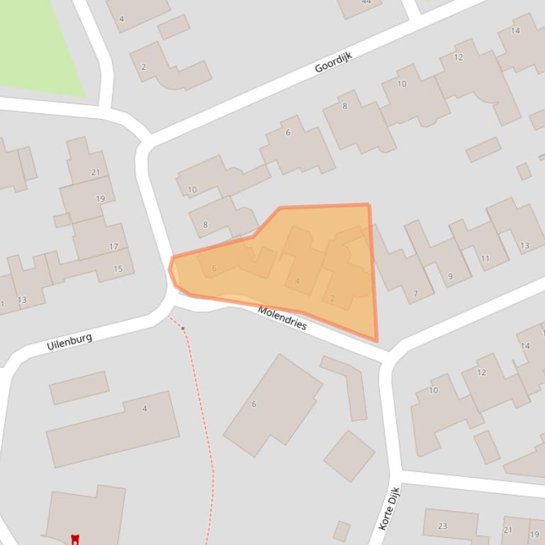 Kaart van postcodegebied 5081WJ.