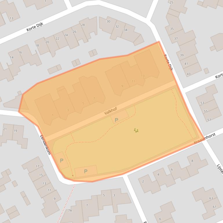 Kaart van postcodegebied 5081WK.