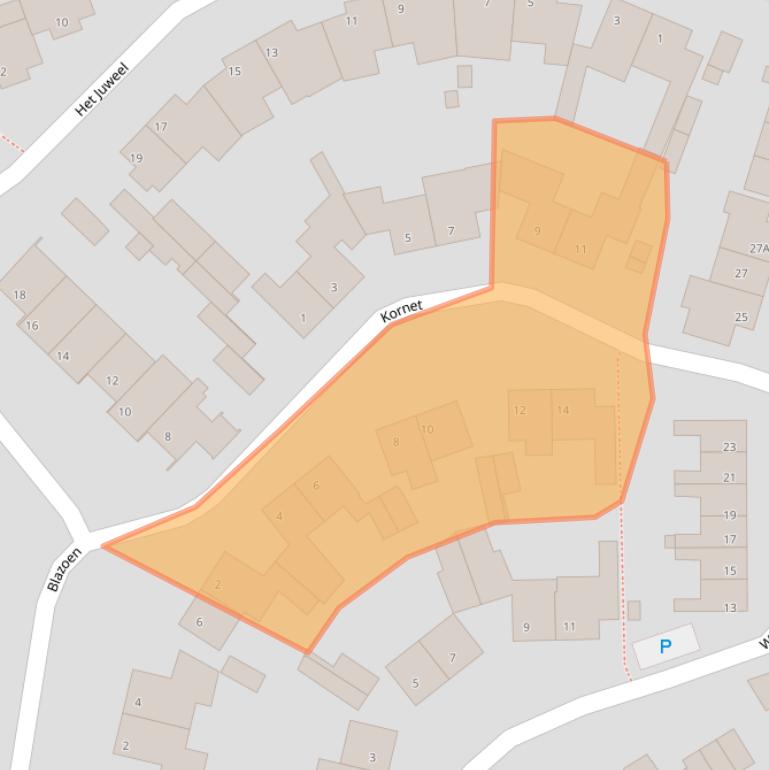 Kaart van postcodegebied 5081XL.