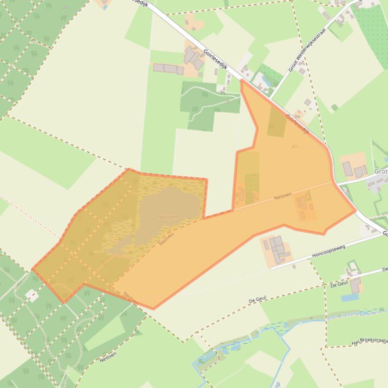 Kaart van postcodegebied 5081XT.