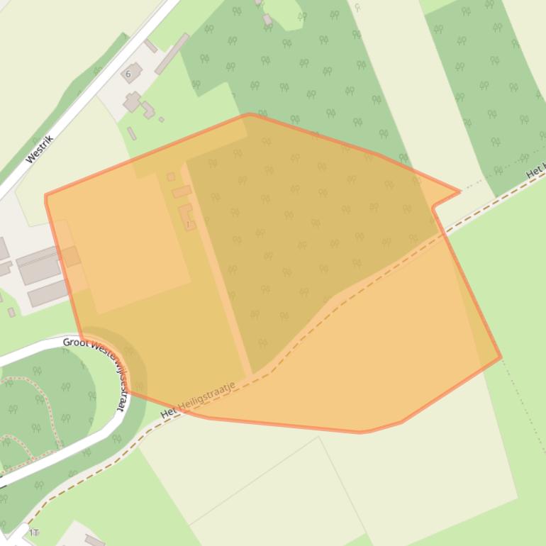 Kaart van postcodegebied 5081XX.