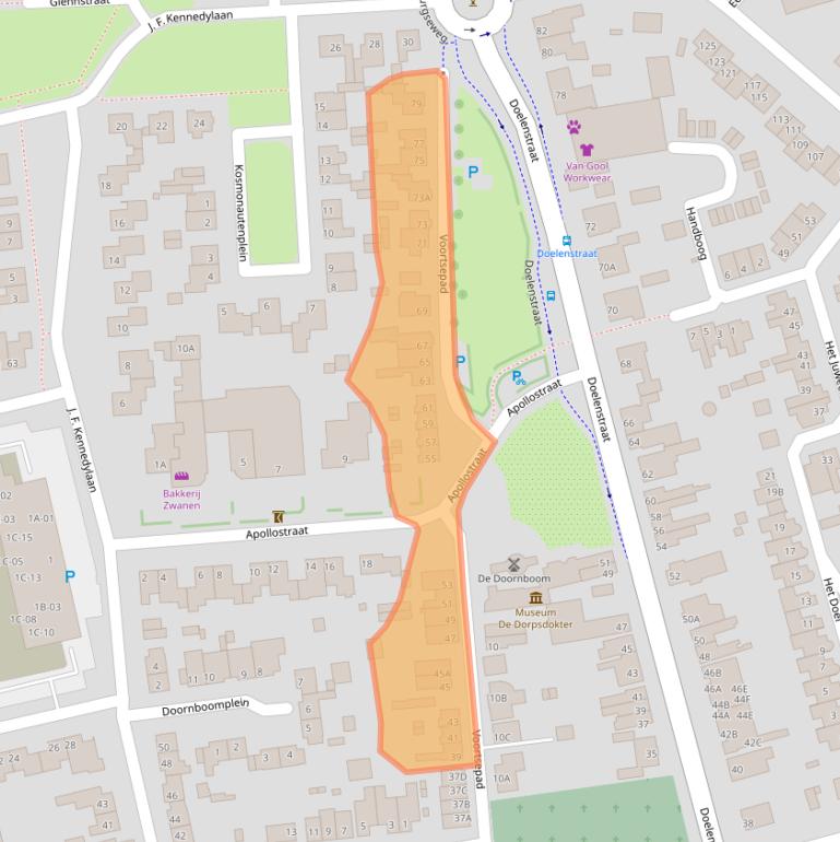 Kaart van postcodegebied 5081ZJ.