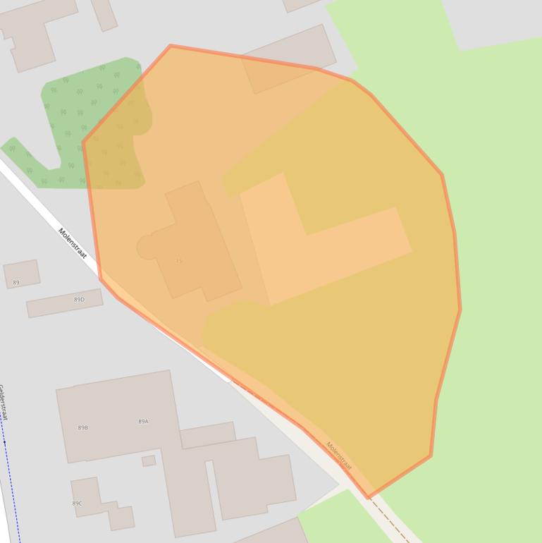 Kaart van postcodegebied 5081ZM.