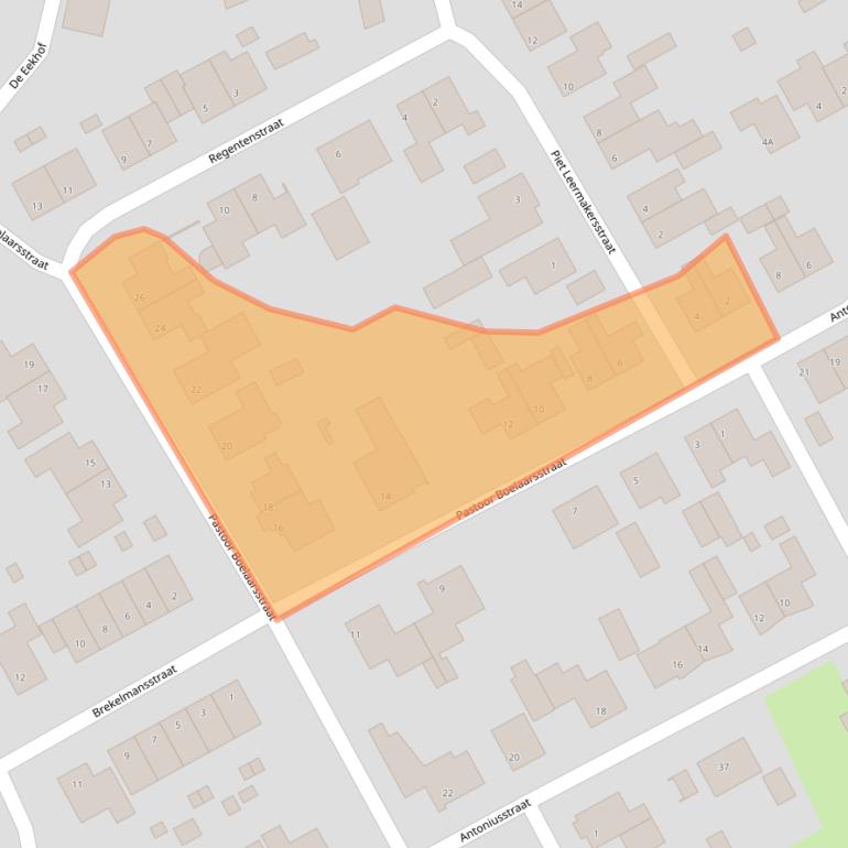 Kaart van postcodegebied 5084GE.