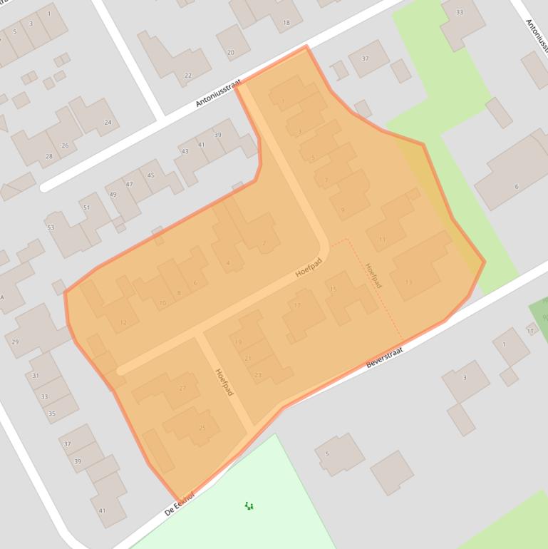 Kaart van postcodegebied 5084GG.