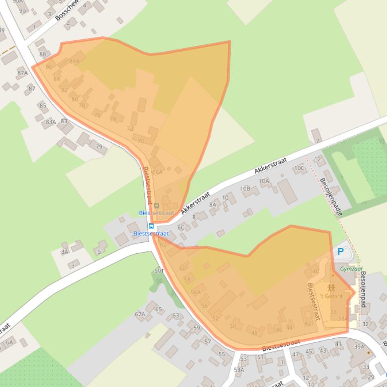 Kaart van postcodegebied 5084HG.