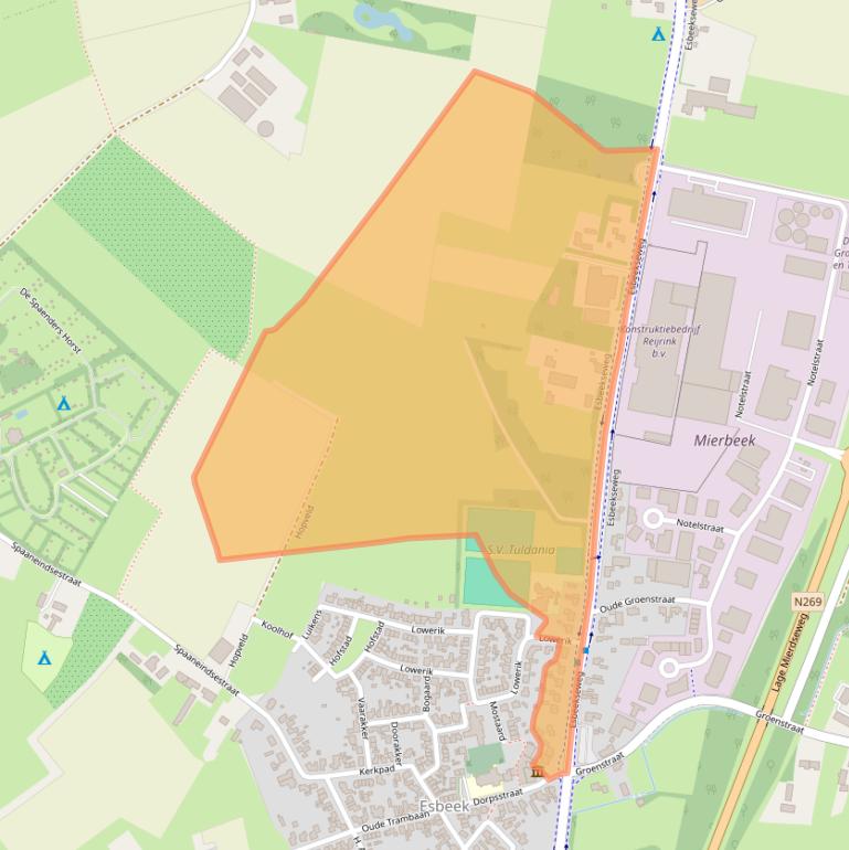 Kaart van postcodegebied 5085EB.