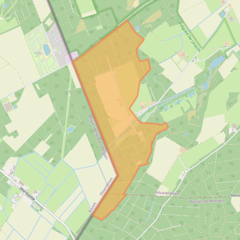 Kaart van postcodegebied 5085NA.