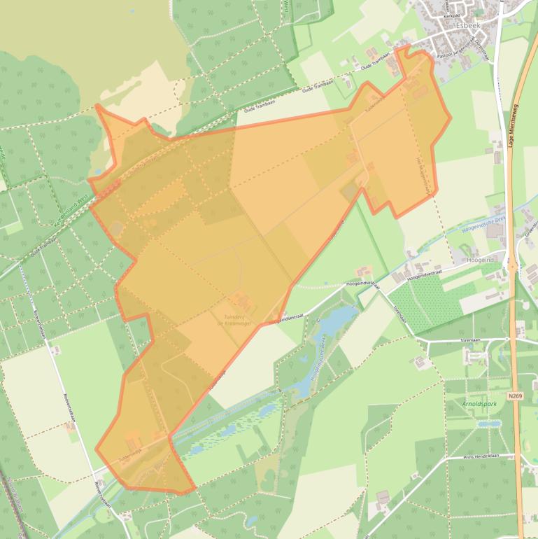 Kaart van postcodegebied 5085NB.