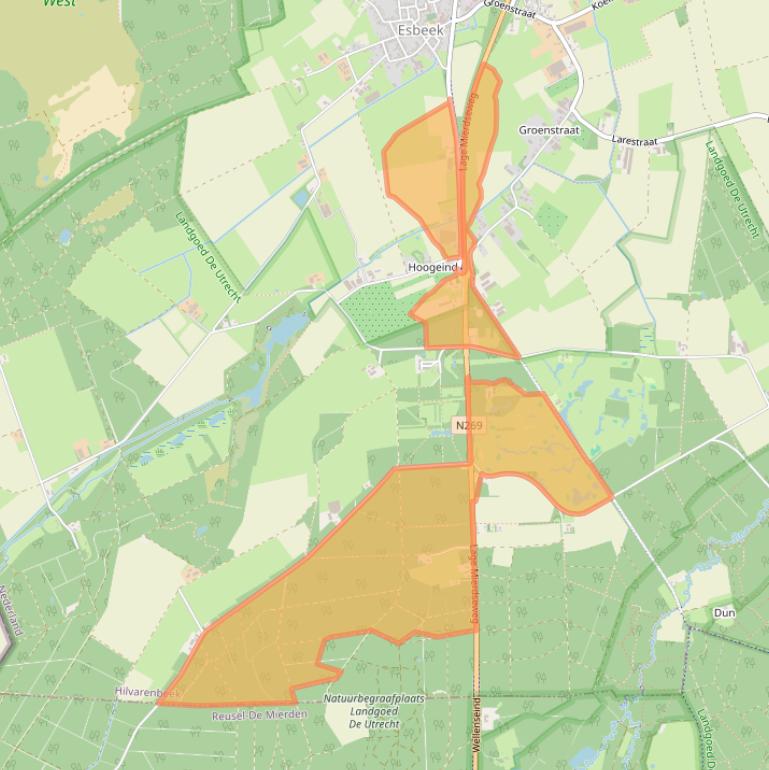 Kaart van postcodegebied 5085NC.