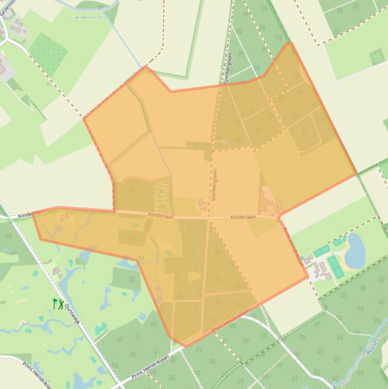 Kaart van postcodegebied 5085NE.