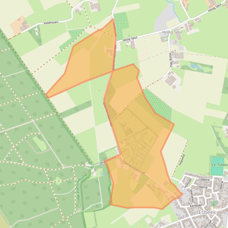 Kaart van postcodegebied 5085NN.