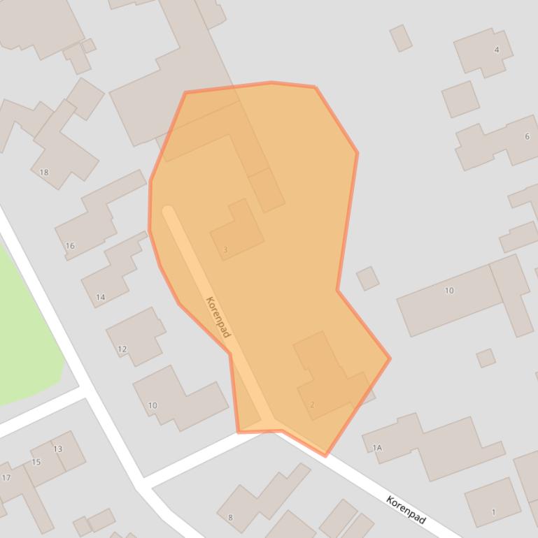 Kaart van postcodegebied 5087AE.