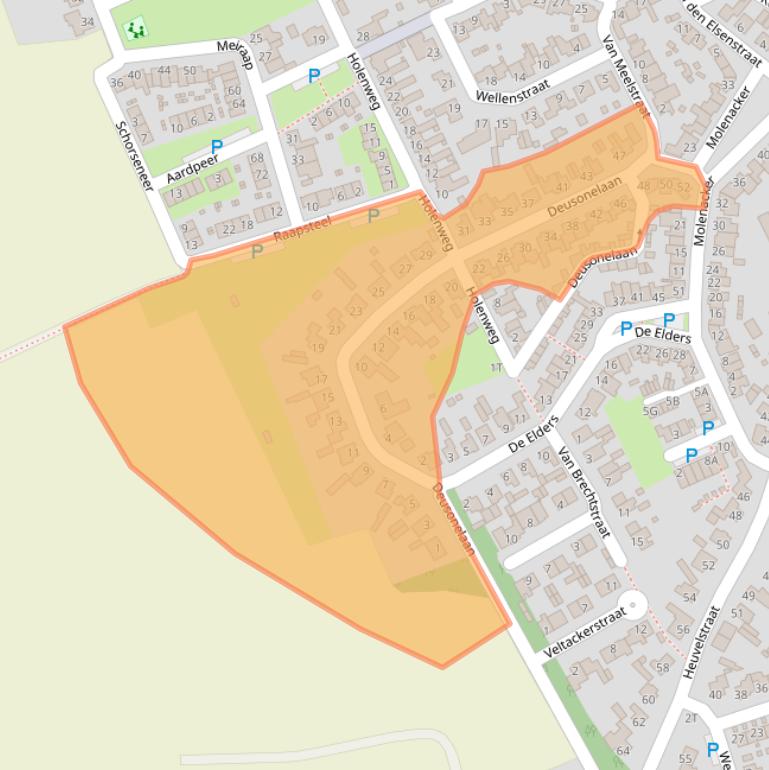Kaart van postcodegebied 5087AL.