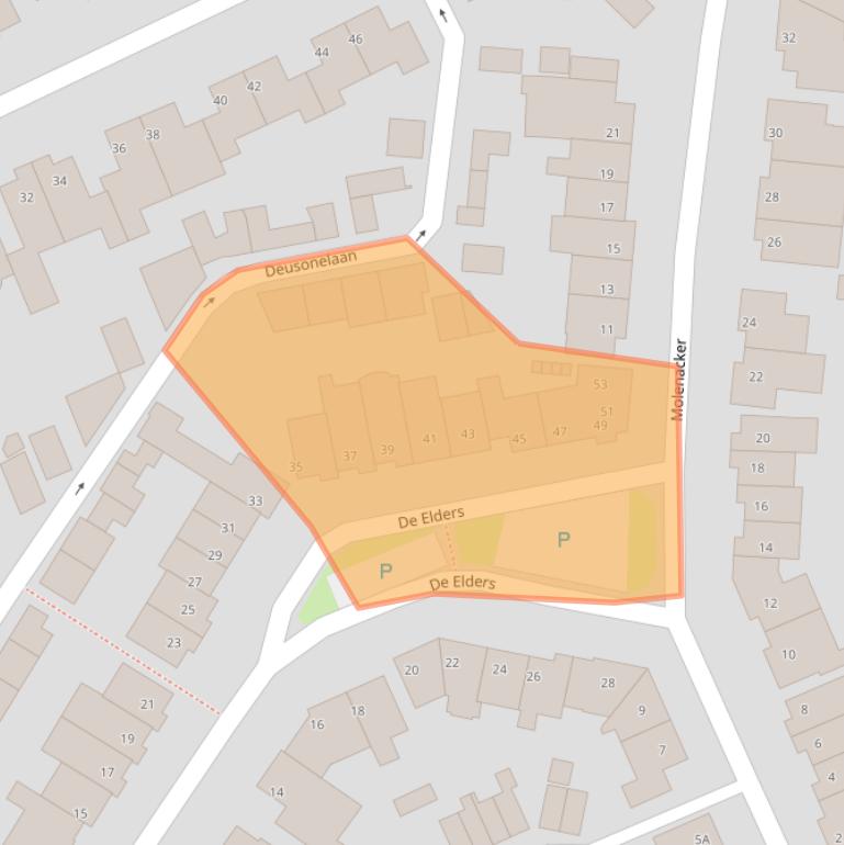 Kaart van postcodegebied 5087AM.