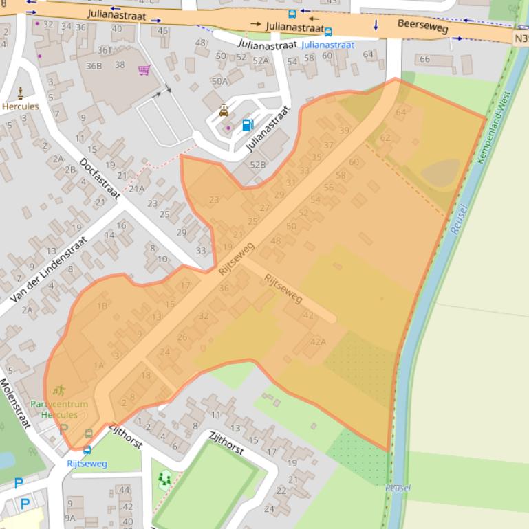 Kaart van postcodegebied 5087BJ.