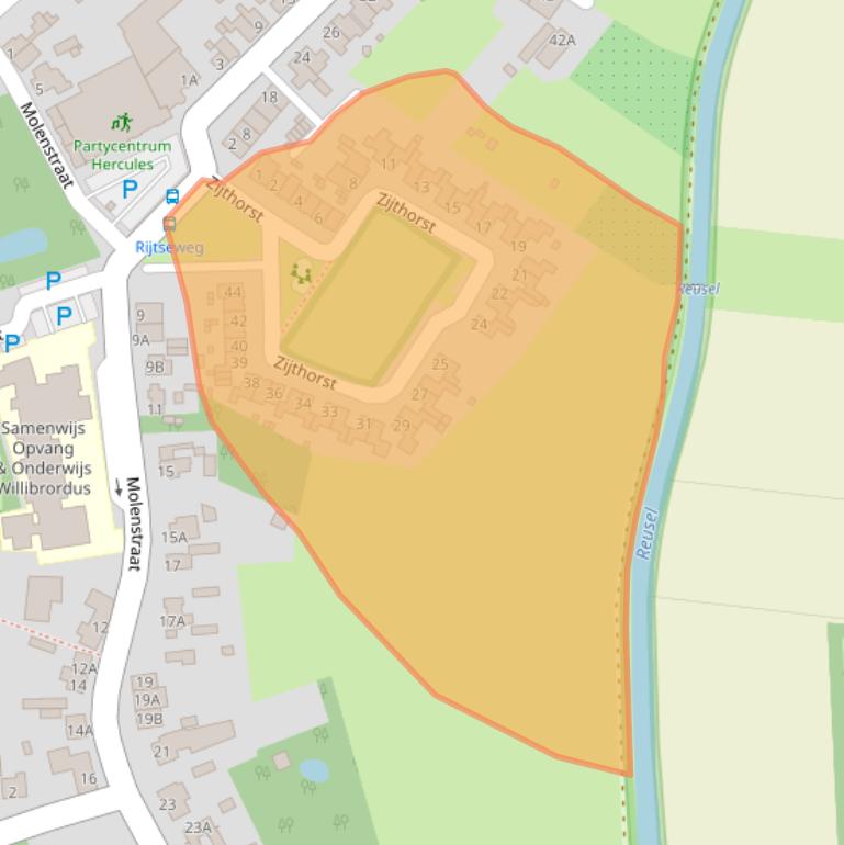 Kaart van postcodegebied 5087BX.