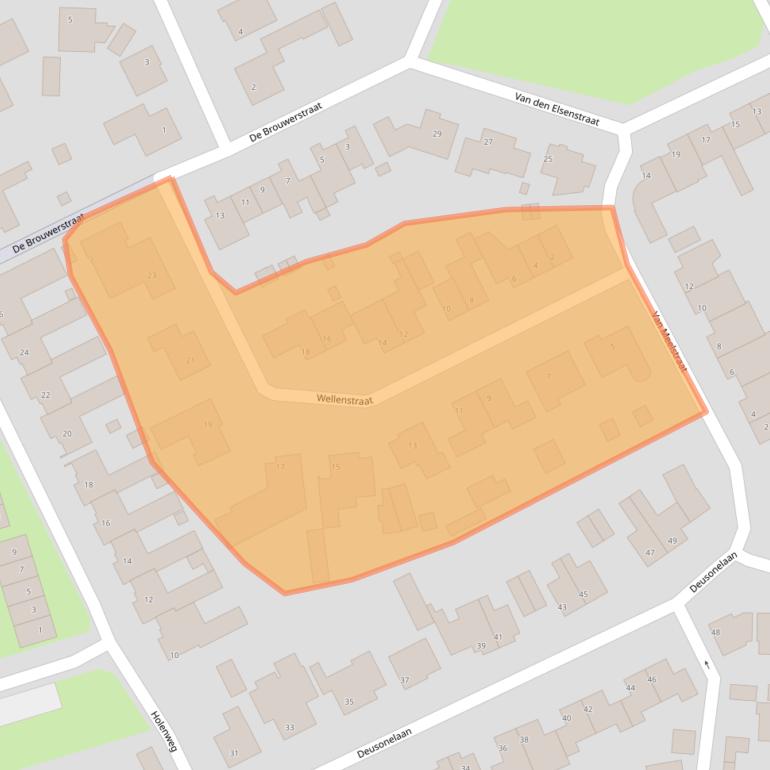 Kaart van postcodegebied 5087CH.