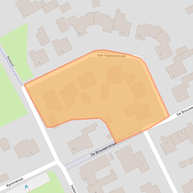 Kaart van postcodegebied 5087CK.