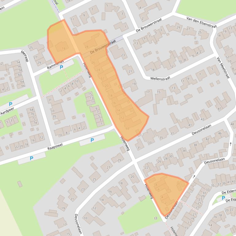 Kaart van postcodegebied 5087CN.