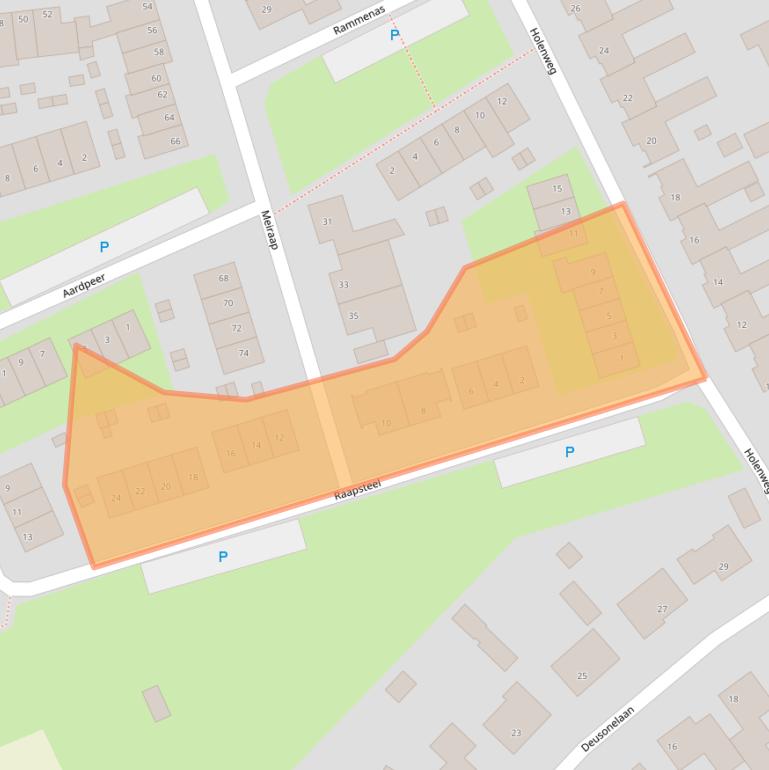 Kaart van postcodegebied 5087CZ.