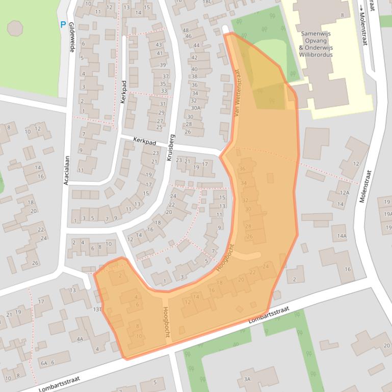 Kaart van postcodegebied 5087JD.
