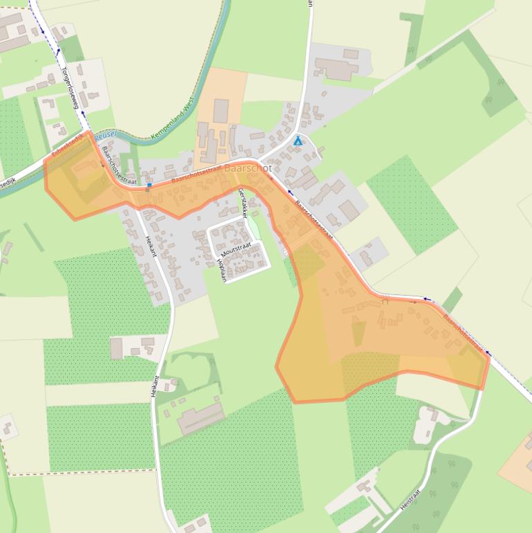 Kaart van postcodegebied 5087KW.