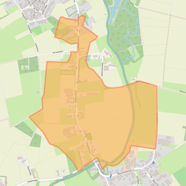 Kaart van postcodegebied 5087KX.