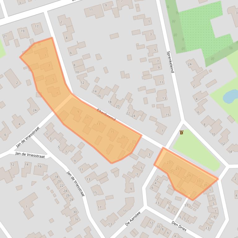 Kaart van postcodegebied 5087LM.