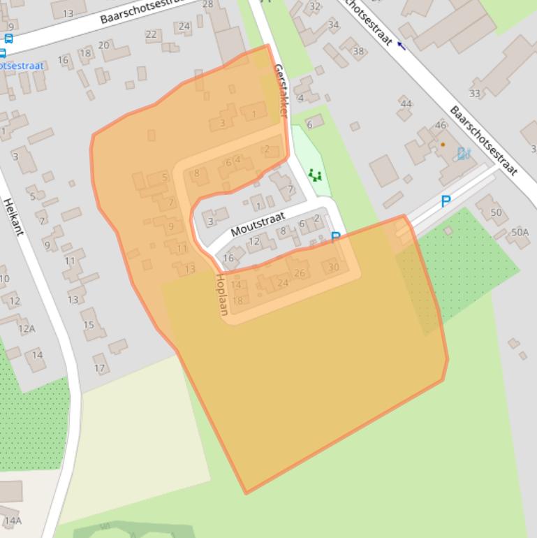 Kaart van postcodegebied 5087SX.