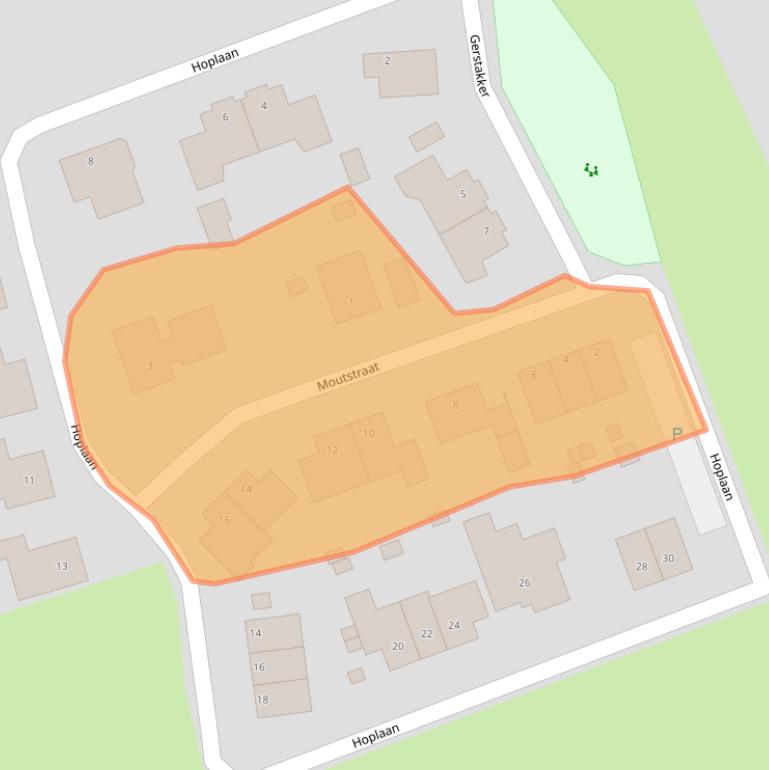 Kaart van postcodegebied 5087SZ.