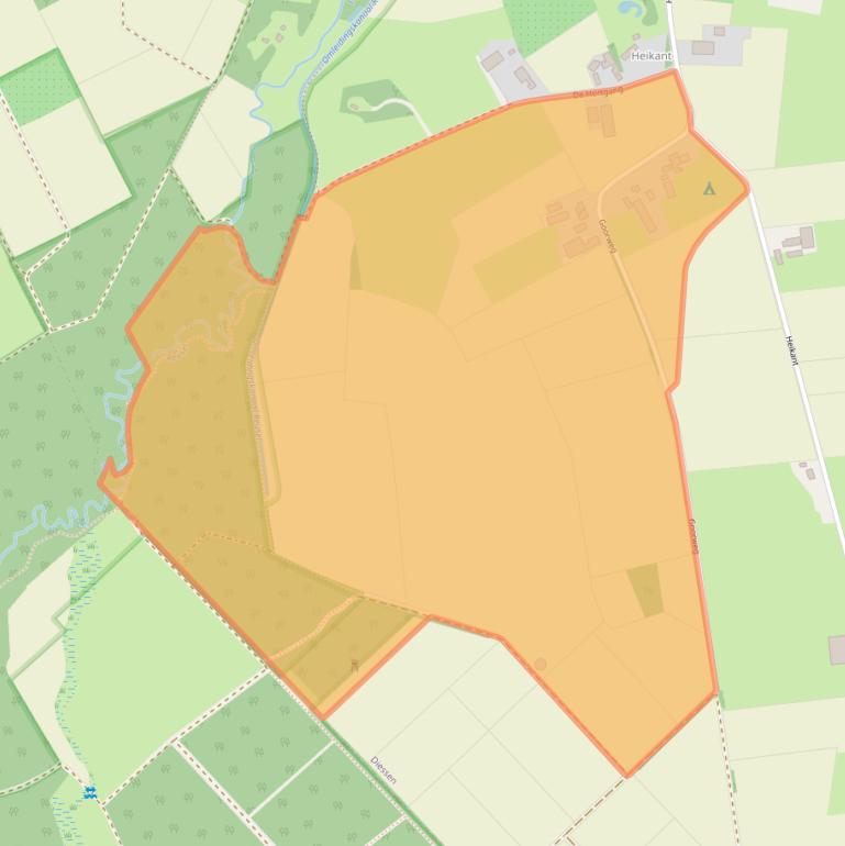 Kaart van postcodegebied 5087TC.