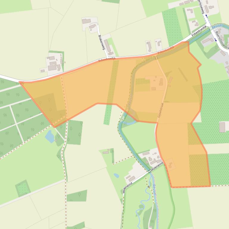 Kaart van postcodegebied 5087TE.