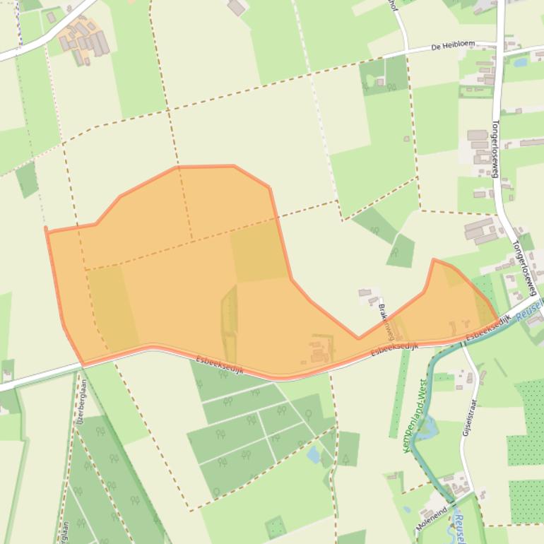 Kaart van postcodegebied 5087TG.