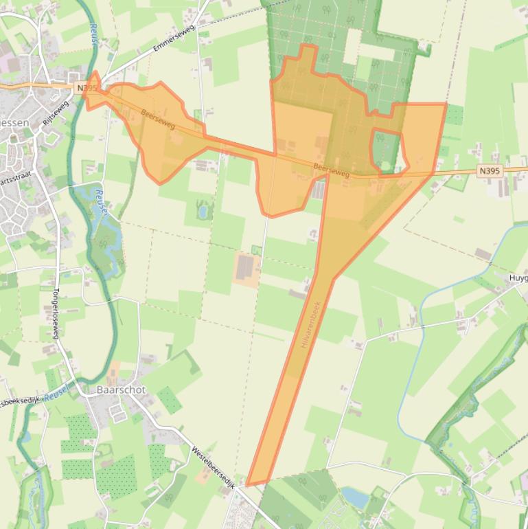 Kaart van postcodegebied 5087TP.