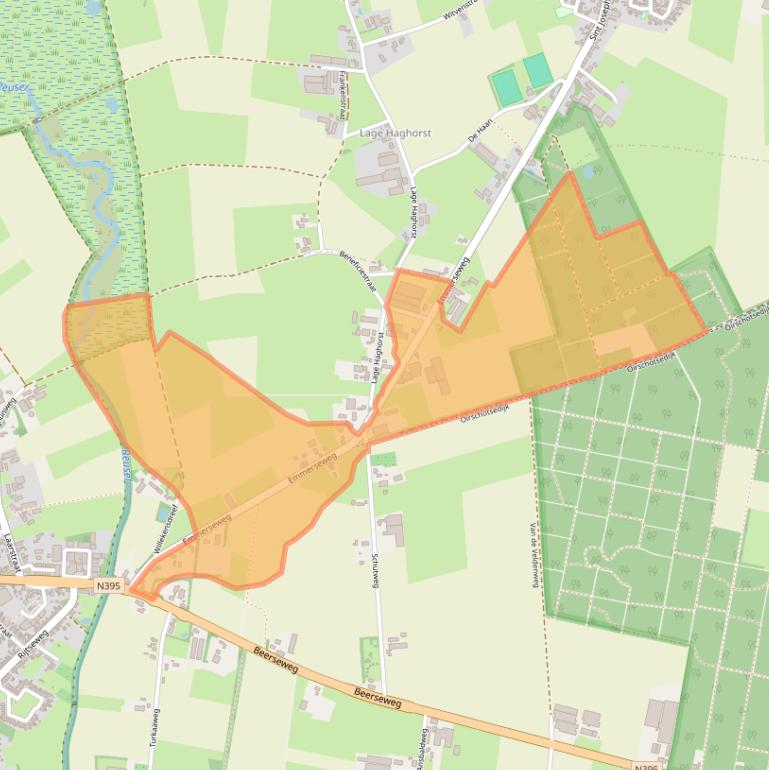 Kaart van postcodegebied 5087TV.
