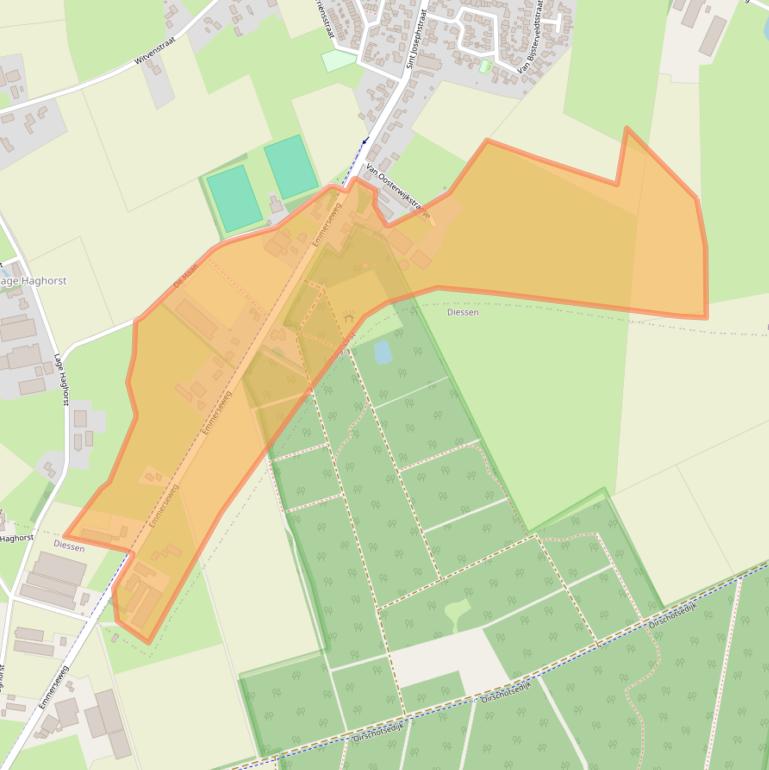 Kaart van postcodegebied 5089NB.