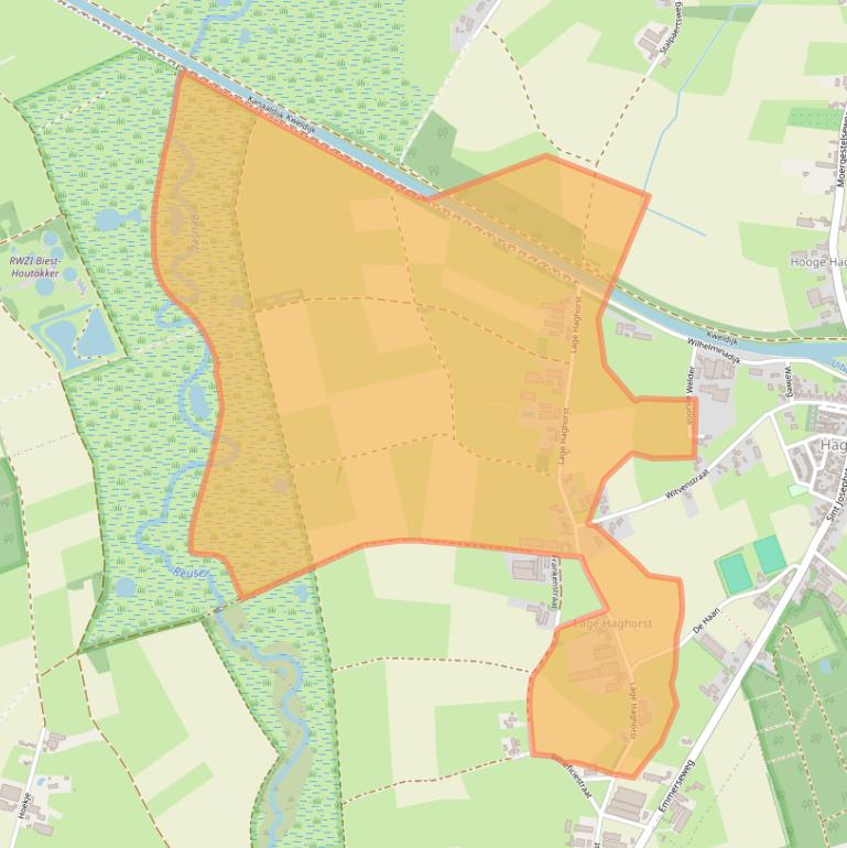 Kaart van postcodegebied 5089NC.